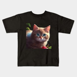 Tender kitten waiting for you. Kids T-Shirt